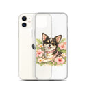 Pink Floral Puppy Clear Case for iPhone®