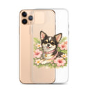 Pink Floral Puppy Clear Case for iPhone®