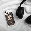 Gothic Cat Skull Clear Case for iPhone®