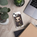 Gothic Cat Skull Clear Case for iPhone®