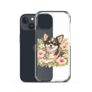 Pink Floral Puppy Clear Case for iPhone®