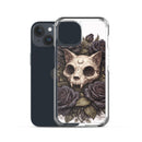 Gothic Cat Skull Clear Case for iPhone®