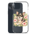 Pink Floral Puppy Clear Case for iPhone®