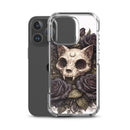 Gothic Cat Skull Clear Case for iPhone®