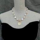 Coin Pearl Pendant Necklace