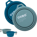 Collapsible Silicone Pet Travel Bowls, 2-Pack