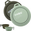 Collapsible Silicone Pet Travel Bowls, 2-Pack
