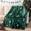 Cozy Gingerbread Fleece Throw Blanket
