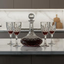 Crystal Whiskey Decanter Gift Set with 4 Glasses