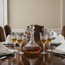 Crystal Whiskey Decanter Gift Set with 4 Glasses