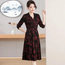 Dark Floral Autumn Dress