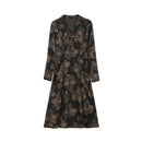 Dark Floral Autumn Dress