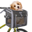 Dog or Cat Bike Basket, Expandable Soft Sided Pet Carrier Backpack with 4 Open D