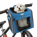 Dog or Cat Bike Basket, Expandable Soft Sided Pet Carrier Backpack with 4 Open D