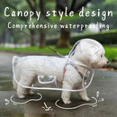 Dogs Going Out, Transparent Waterproof Raincoat with Hat Pet Raincoat