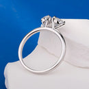Double Pear Cut Moissanite Ring