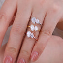 Double Pear Cut Moissanite Ring