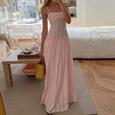 Drop-Waist Knit Maxi Dress