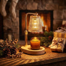 Electric Candle Warmer Lamp with Timer and Amber Shade