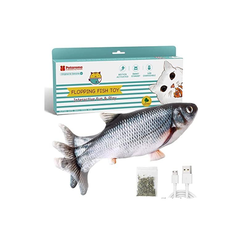 Electric Motion-Activated Flopping Fish Cat Toy