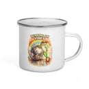 Running on Vibes Enamel Mug