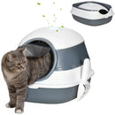 Enclosed Hooded Cat Litter Box with Lid