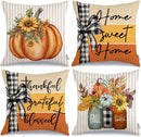 Fall Harvest Throw Pillow Covers 4-Pack
