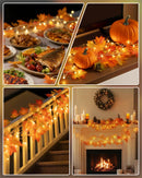 Fall Maple Leaf String Lights 3-Pack 24.6FT