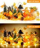 Fall Maple Leaf String Lights 3-Pack 24.6FT