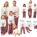 Family Matching Reindeer Plaid Christmas Pajama Sets
