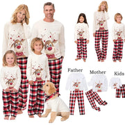 Family Matching Reindeer Plaid Christmas Pajama Sets