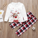 Family Matching Reindeer Plaid Christmas Pajama Sets