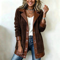 Faux Shearling Patchwork Jacket