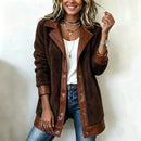 Faux Shearling Patchwork Jacket