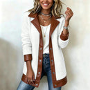 Faux Shearling Patchwork Jacket