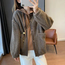 Faux Shearling Zip Up Jacket