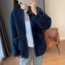 Faux Shearling Zip Up Jacket