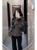 Fitted Faux Shearling Jacket