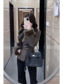 Fitted Faux Shearling Jacket