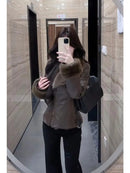 Fitted Faux Shearling Jacket