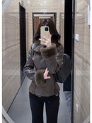 Fitted Faux Shearling Jacket