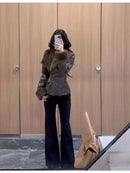 Fitted Faux Shearling Jacket