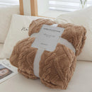 Fleece Throw Blanket King Size Large 80x90 Inches Soft 3D Jacquard Weave