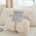 Fleece Throw Blanket King Size Large 80x90 Inches Soft 3D Jacquard Weave