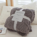 Fleece Throw Blanket King Size Large 80x90 Inches Soft 3D Jacquard Weave