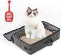 Foldable Travel Cat Litter Box with Lid