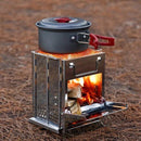 Folding Wood-Burning Camp Stove with Grill
