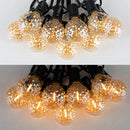 G40 Outdoor String Lights Amber Glass, US Plug