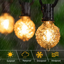 G40 Outdoor String Lights Amber Glass, US Plug