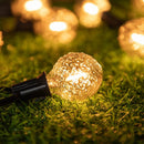 G40 Outdoor String Lights Amber Glass, US Plug